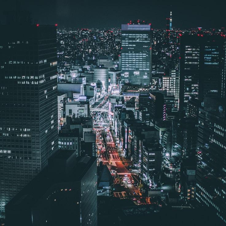 City skyline in Madrid, Spain