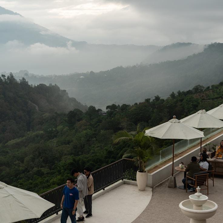 Outdoor terrace seating suitable for families in Madrid